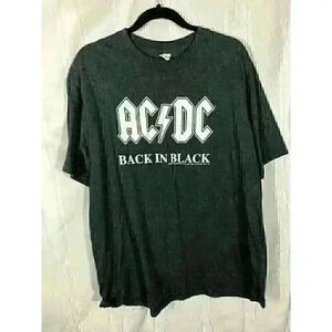 AC/DC Gray “Back in Black” Men’s Size XL Short Sleeve T-Shirt